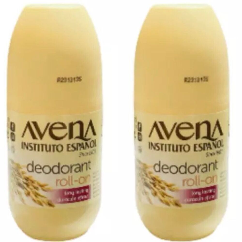 NWT 2 Pack Avena Long Lasting 24 Hours 100% Natural Roll-On Oats Deodorant